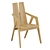 Fameg Vero B-1902: Elegant & Ergonomic Wood Chair 3D model small image 1