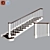 Sleek and Modern Staircase Solution 3D model small image 1