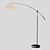 Sleek Steel Arch Lamp 3D model small image 1