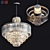 Vintage Clear Glass Fringe Chandelier 3D model small image 1