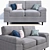 Jysk Lansing Gedved Loveseat 3D model small image 1