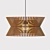 Title: Eco-Style Wooden Pendant Light 3D model small image 1