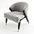 Elegant Frato Carmel Chair 3D model small image 1