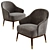 Sophisticated Comfort: LESLIE ARMCHAIRS 3D model small image 1