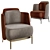 Minotti Tape Armchair 3D model small image 1