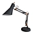 Black Metal Office Table Lamp: Norden 01032/1 3D model small image 1