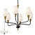 Elegant Milk Glass Chandelier 3D model small image 1