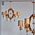 Elegant Three-Light Chandelier 3D model small image 1