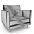 Halley Armchair: Contemporary Comfort and Style 3D model small image 3