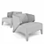 Sleek Gray Armchair: Silhouette 3D model small image 2