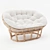 Cozy Papasan Chair: Perfect for Relaxation! 3D model small image 1