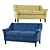 Elegant Emily Modern Loveseat 3D model small image 1