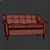 Elegant Emily Modern Loveseat 3D model small image 3