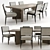 Indigo Living Calvin Table & Tivoli Chair Set 3D model small image 1