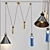 Shape Up Double Pendant Black - Sleek Loft Concept Design 3D model small image 1