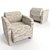 Elegant Esfera Club Chair 3D model small image 1