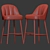 Modern Margot Bar Stool Set 3D model small image 3