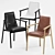 Jana Chairs: Elegant Comfort in Leather & Fabric 3D model small image 1