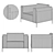 Modern Single Sofa Set 3D model small image 2