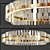 Elegant Round LED Crystal Chandelier 3D model small image 1