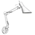 Norden 70086/1 White Metal Wall Lamp 3D model small image 3