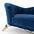 Luxury Colette Fur Sofa 3D model small image 2