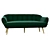 Keaton 3 Seater Sofa: Comfort Meets Style 3D model small image 2