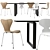 Contemporary Essay Table Set 3D model small image 1