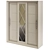 Sleek Mirror Wardrobe Closet 3D model small image 1