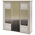 Elegant Neoclassic Sliding Wardrobes 3D model small image 1