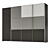 Sleek Sliding Door Wardrobes 3D model small image 1