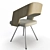 Beige Leather Armchair Bundle 3D model small image 2