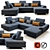 Luxury Wersal Monk XL Sofa 3D model small image 1