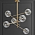 Elegant Bolle Chandelier: Modern Loft Hanging Lamp 3D model small image 1