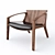 Sleek Modern Armchair 3D model small image 1