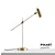 Elegant Brass Art Lamp 3D model small image 1