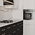 NeoClassic Black & White Kitchen 3D model small image 2