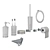 Gessi Emporio Bathroom Set 3D model small image 1