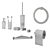 Gessi Emporio Bathroom Set 3D model small image 2