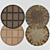 Round Carpet Collection: 4 Unique Designs 3D model small image 1