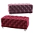 Elegant Tufted Ottoman 3D model small image 1