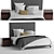 Sleek Modern Bed: Aesthetically Crafted 3D model small image 1