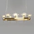 Lotos Modern Brass Glass Pendant 3D model small image 1