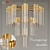Modern Crystal Brass Chandelier 3D model small image 1