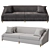 Elegant Eichholtz Candice Sofa 3D model small image 2