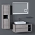 Modern Bathroom Furniture Set 3D model small image 1