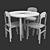 Height Adjustable Table and Chairs 3D model small image 2