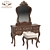 Classic Wood Vanity Set 3D model small image 1