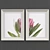 Contemporary Protea Print Art 3D model small image 2