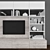 Modern TV Stand Set 069 3D model small image 2